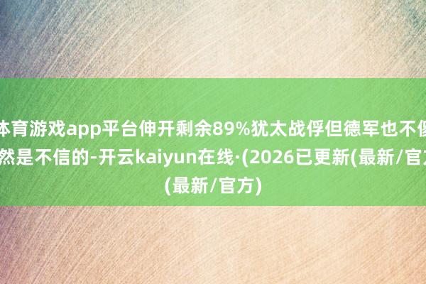 体育游戏app平台伸开剩余89%犹太战俘但德军也不傻当然是不信的-开云kaiyun在线·(2026已更新(最新/官方)