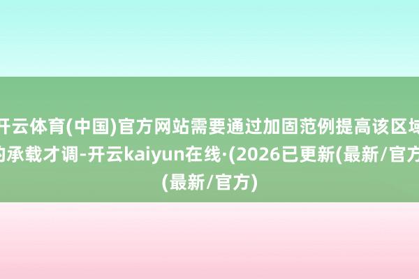 开云体育(中国)官方网站需要通过加固范例提高该区域的承载才调-开云kaiyun在线·(2026已更新(最新/官方)