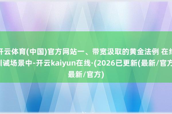 开云体育(中国)官方网站一、带宽汲取的黄金法例 在线训诫场景中-开云kaiyun在线·(2026已更新(最新/官方)