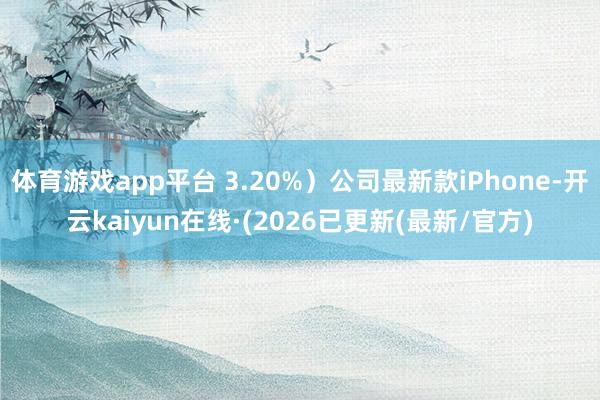 体育游戏app平台 3.20%）公司最新款iPhone-开云kaiyun在线·(2026已更新(最新/官方)